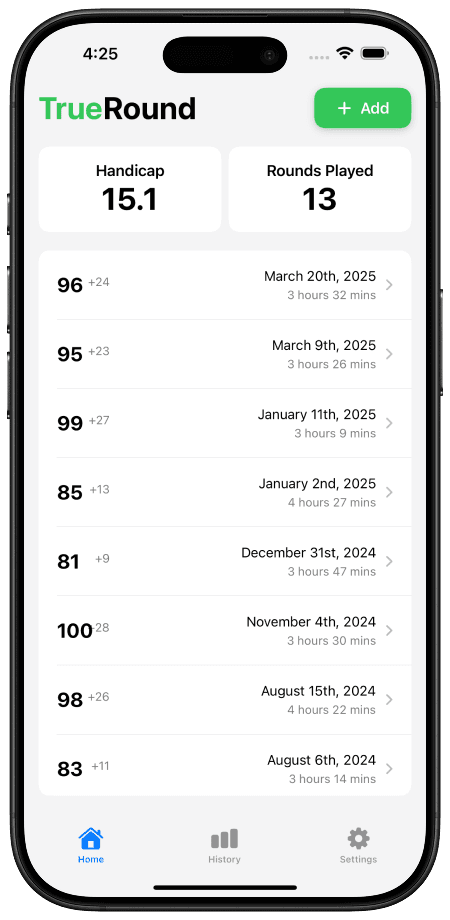 Phone marketing image for TrueRound iOS app