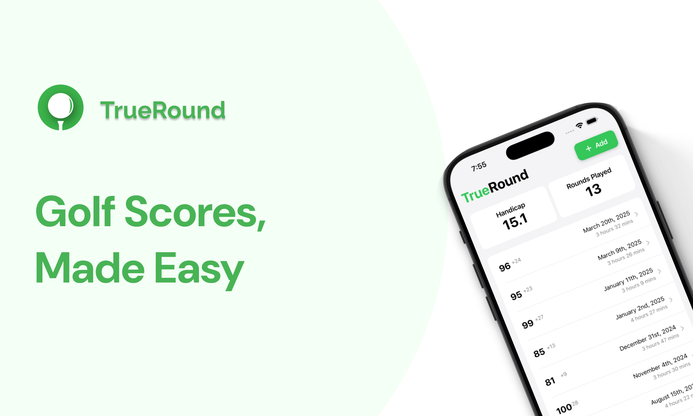TrueRound | Golf Scores, Made Easy logo